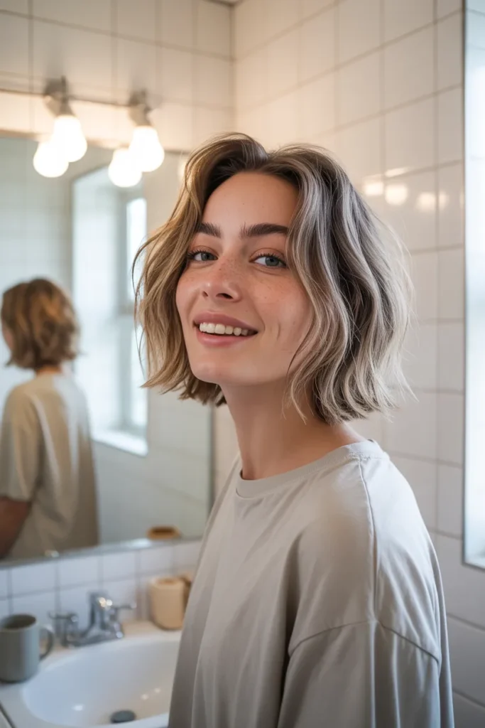 A Low-Maintenance Bob for the Busy Morning Routine