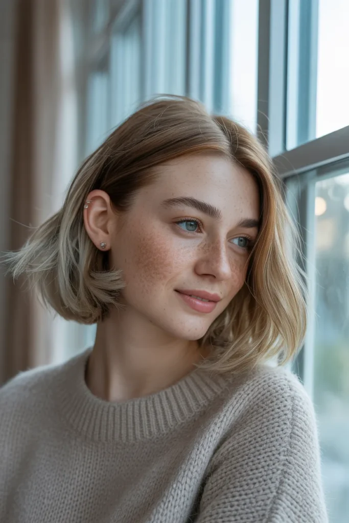 A Textured Bob Cut That Works on Fine Hair