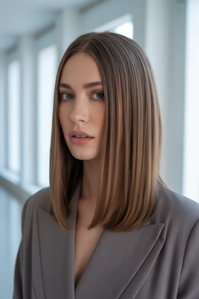 Ash Mocha Spring Hair Color for Straight Hair That Falls Flat