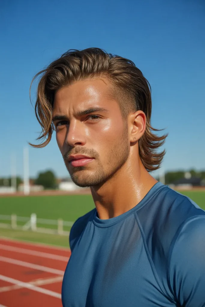 Athletic Subtle Mullet Men Sports Edge