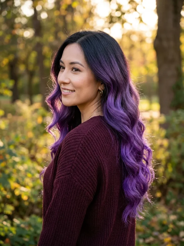 Black-to-Purple Ombre
