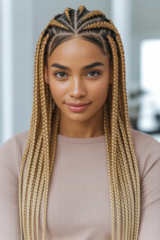 Blonde Goddess Cornrows