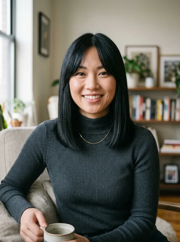 Blunt Cut with Bangs