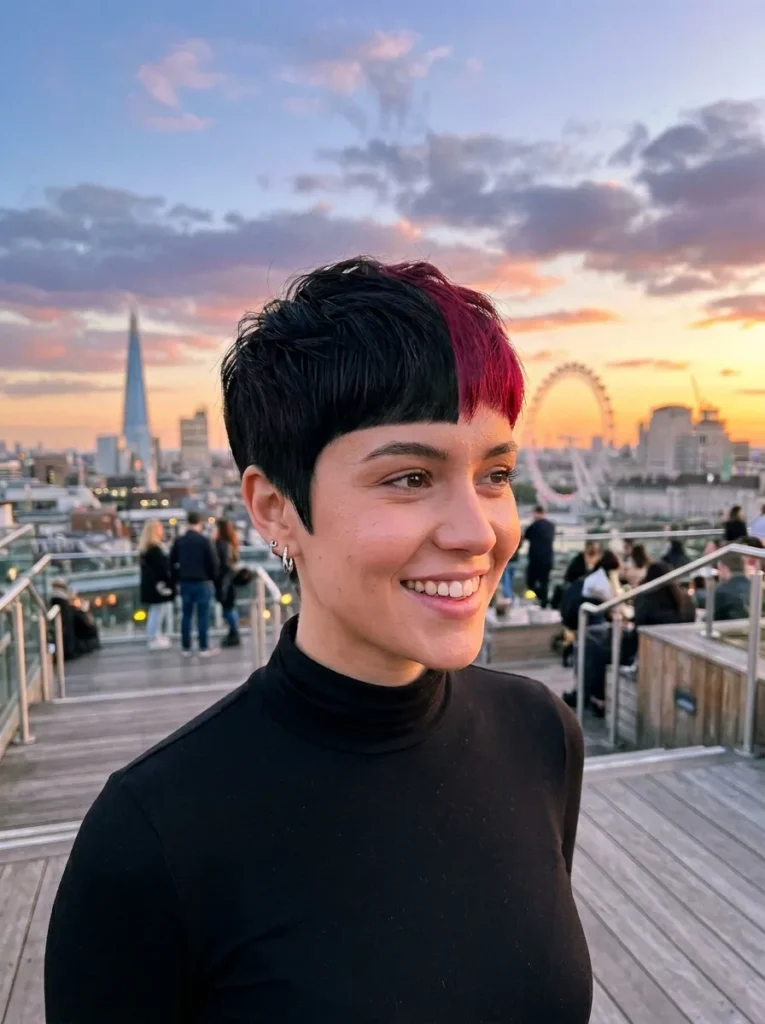 Bold Color Block Pixie