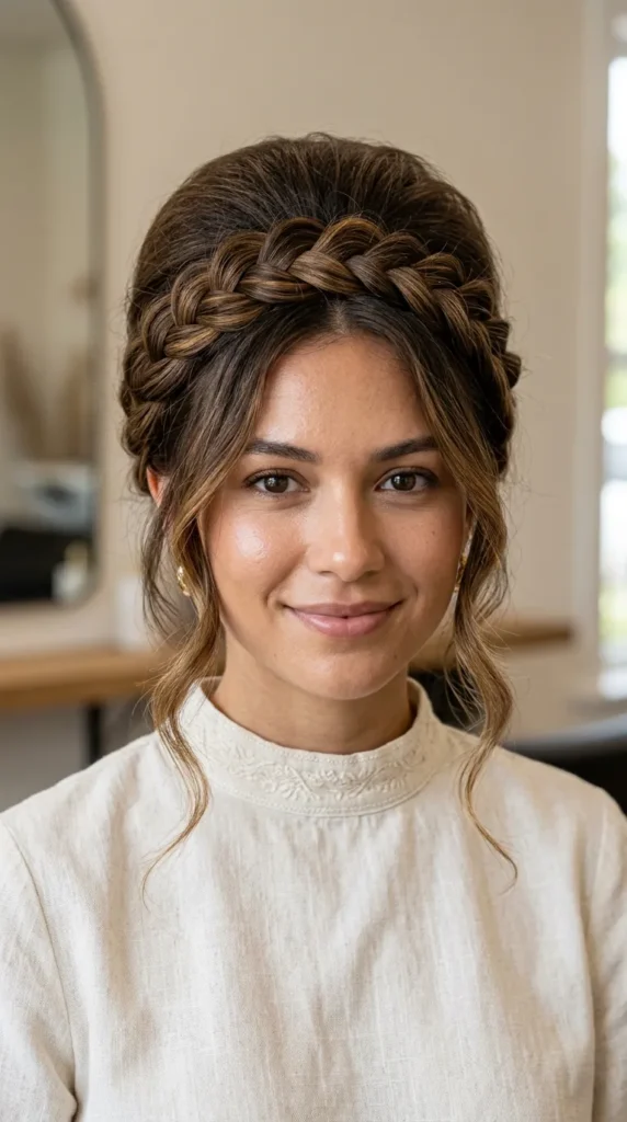 Braided Crown Beehive