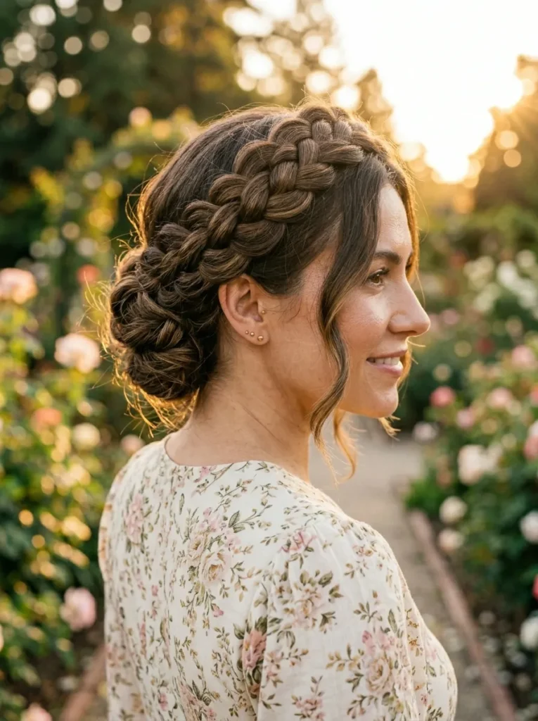 Braided Crown Updo
