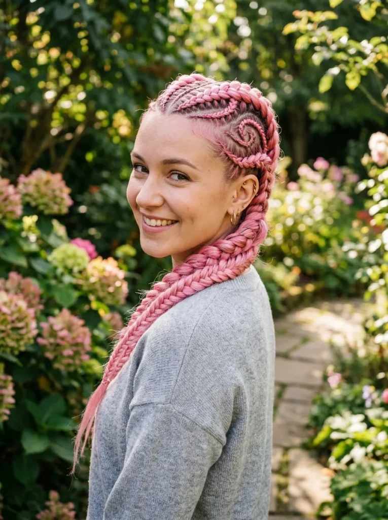 Bubblegum Pink Braids