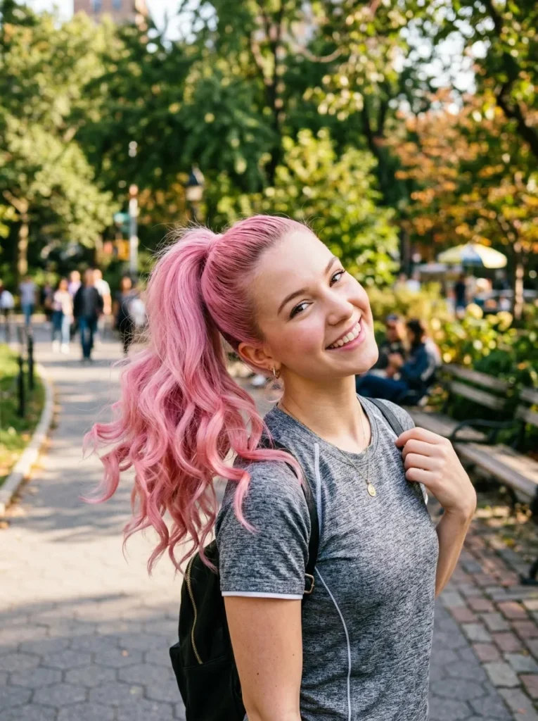 Bubblegum Pink Ponytail