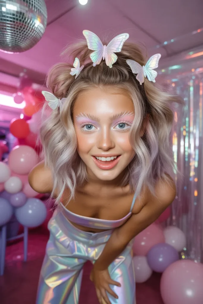 Butterfly Clip Updo That Brings Back Y2K Glamour