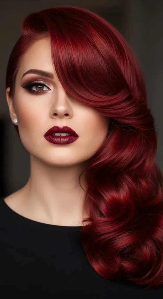 Cherry Bomb Side-Swept Hair for Old-School Drama