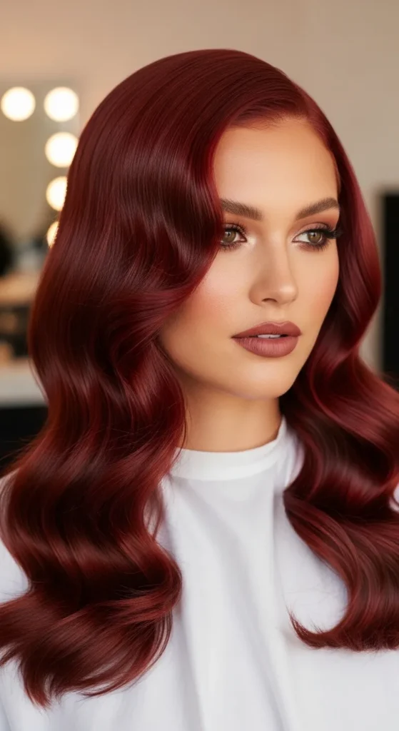 Cherry Red Barrel Waves for That Supermodel Off-Duty Vibe