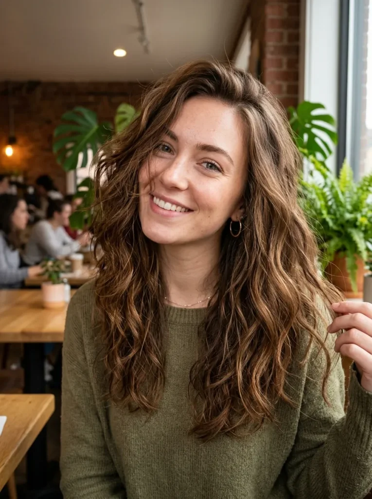 Chestnut Messy Waves