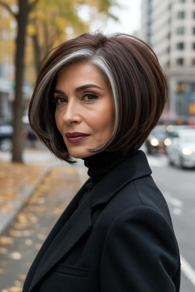 Chic Stacked Bob Giving Maximum Volume at the Back