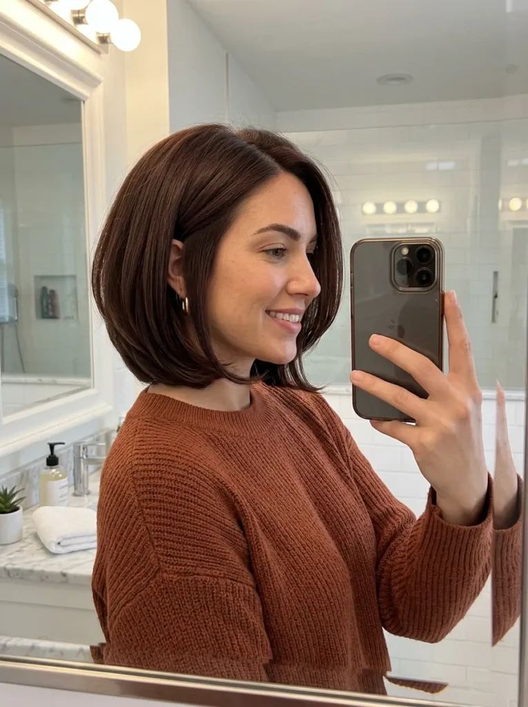 Chocolate Brown Graduated Bob