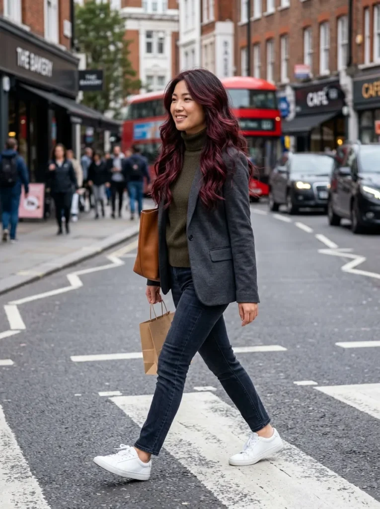 Chunky Burgundy Strands