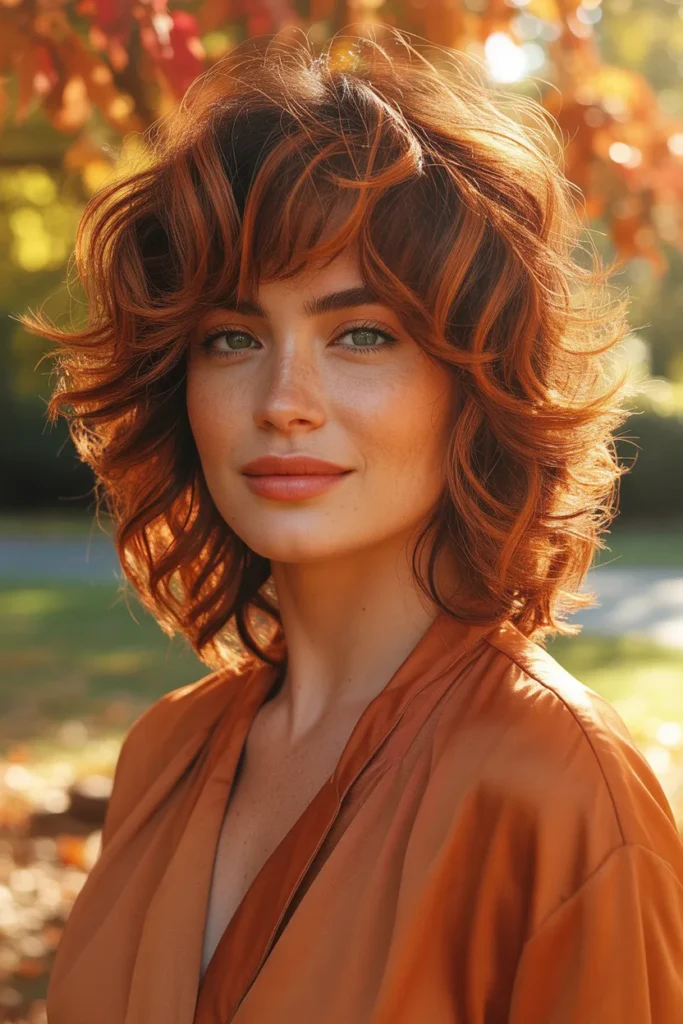 Copper Red Long Shag That Turns Heads Everywhere