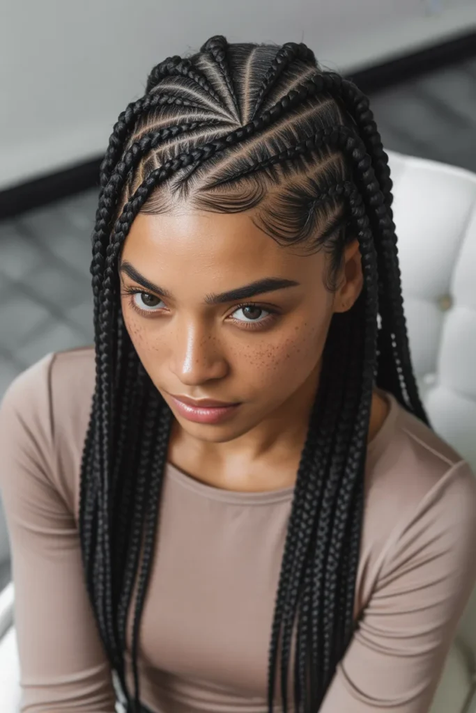 Crisscross Cornrow Design
