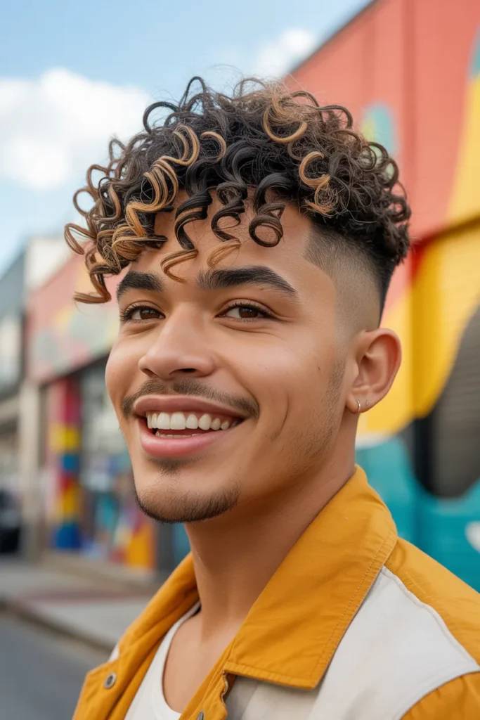 Curly Fringe with Fade The Playful Side of 2026