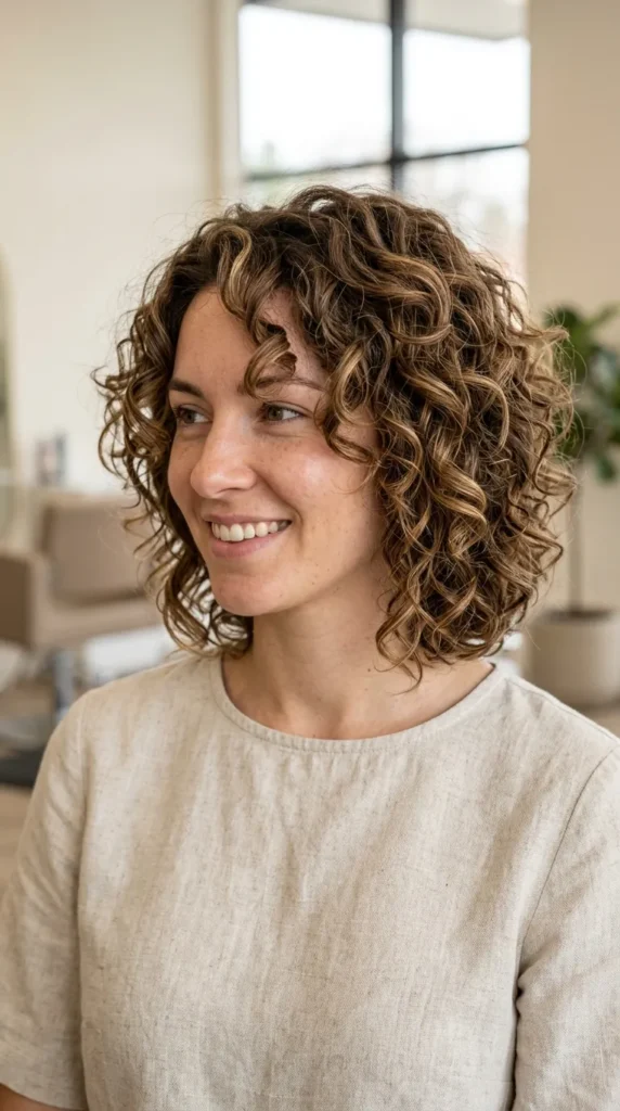Curly Layered Bob