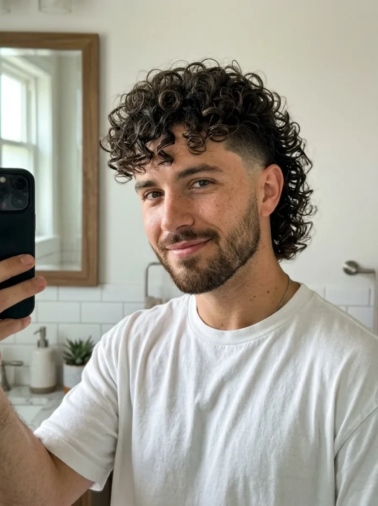 Curly Mullet Style