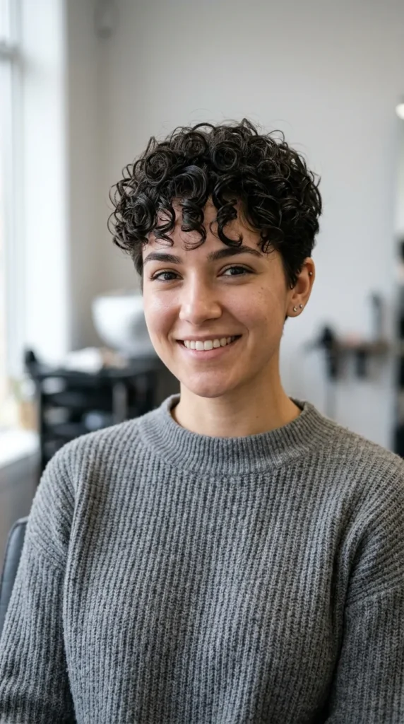 Curly Pixie Cut