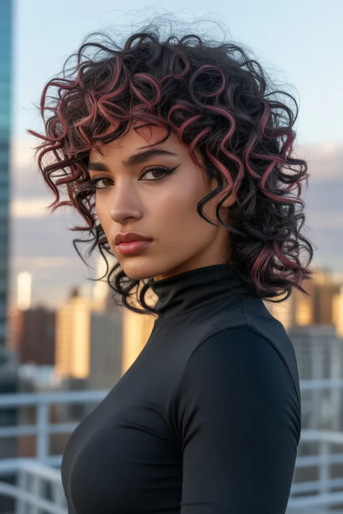 Curly Shag Mullet for Bold Statement Looks
