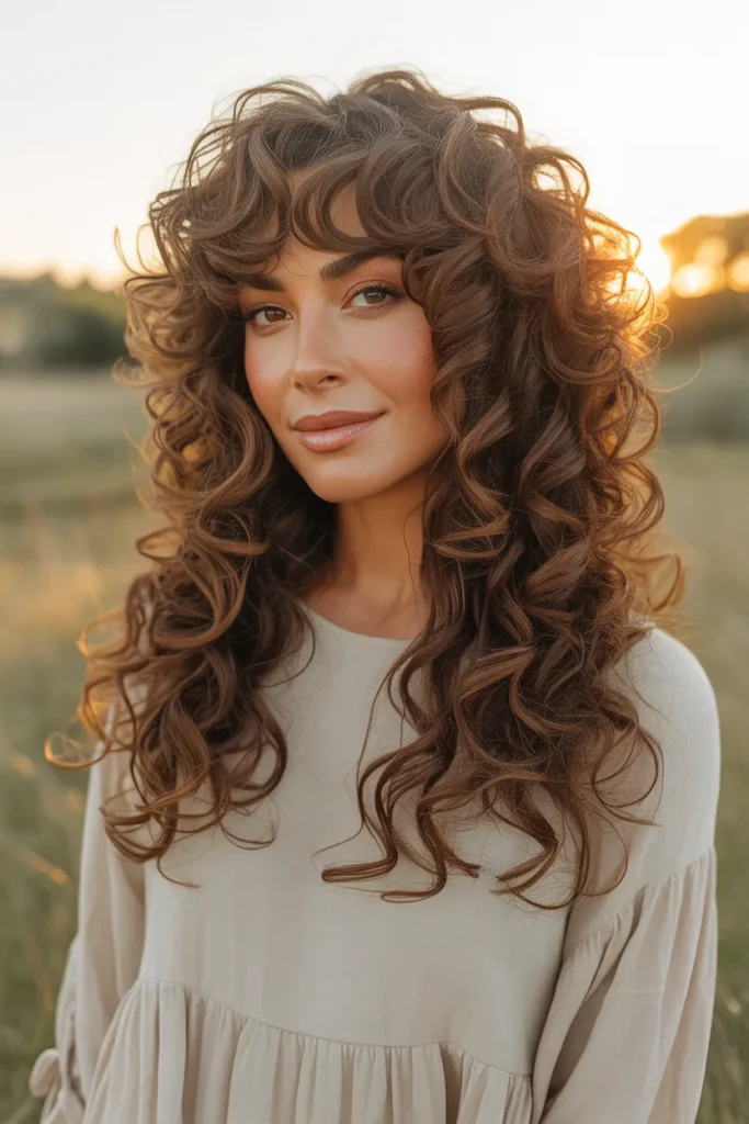 Curly Shag for Long Hair With Layers