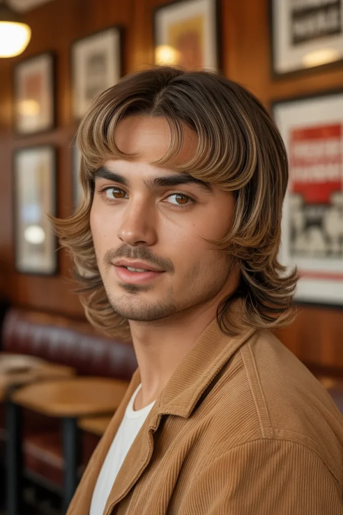 Curtain Fringe Subtle Mullet Men Retro Style