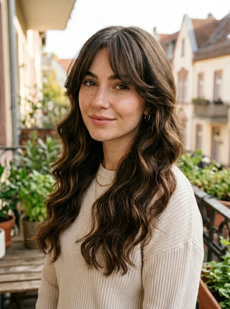 Deep Wave Curtain Bangs