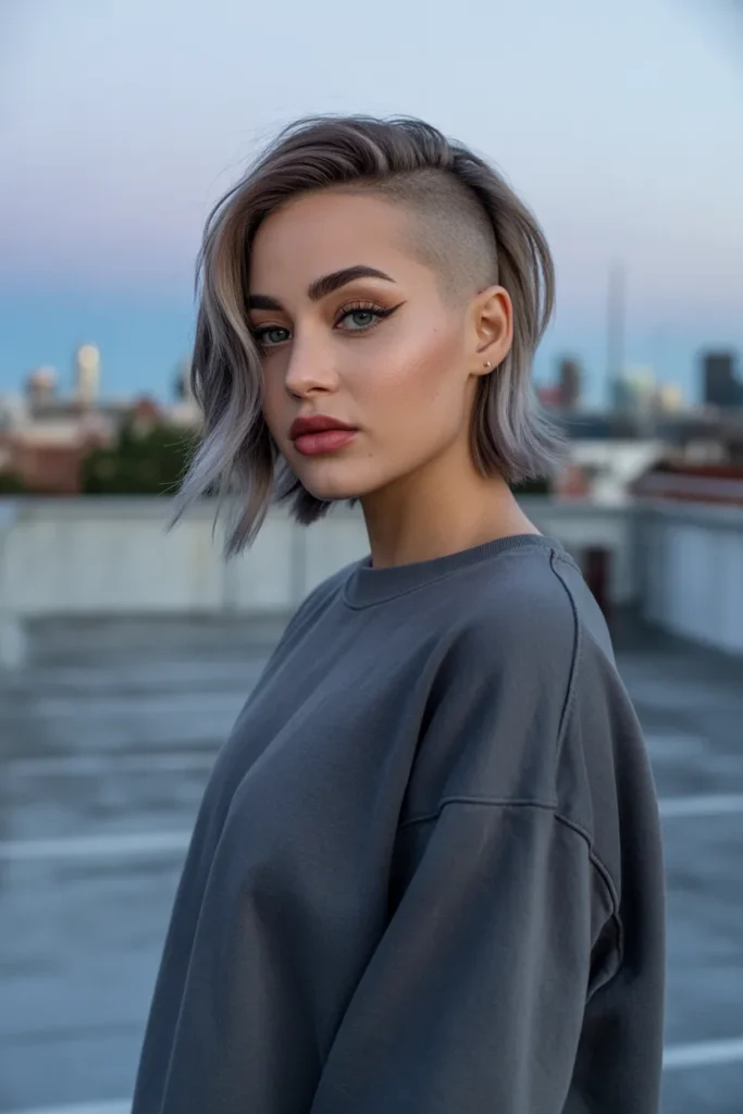 Edgy Kitty Cut With Undercut Nape Detail