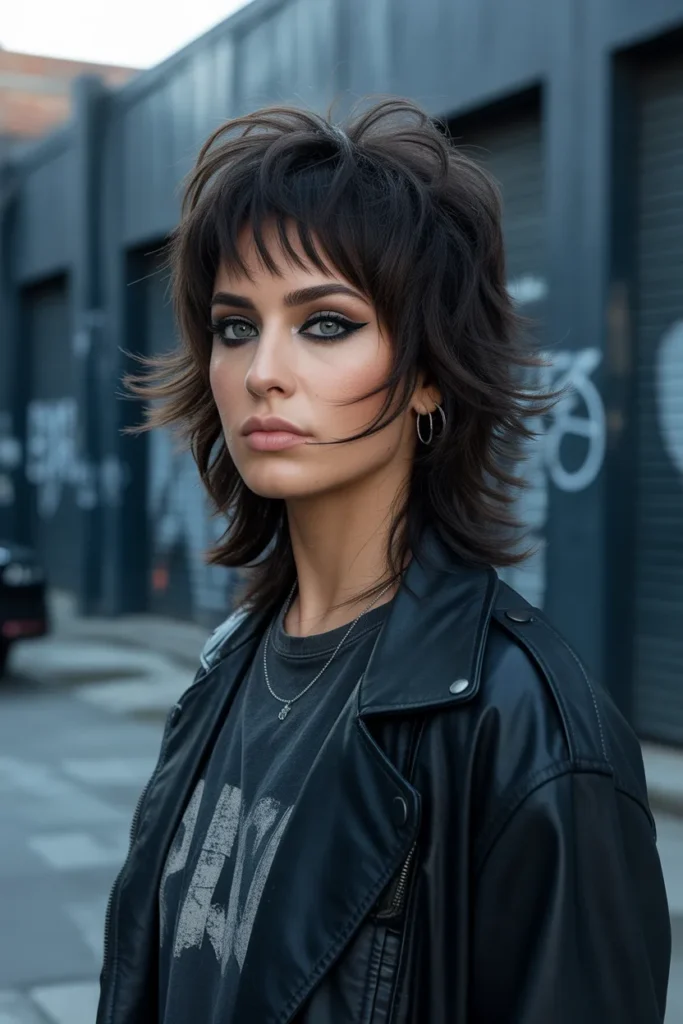 Edgy Wolf-Cut Inspired Medium Shag Haircut