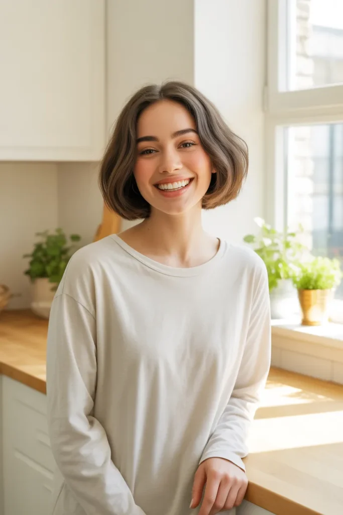 Effortless Everyday Kitty Cut With Natural Shine