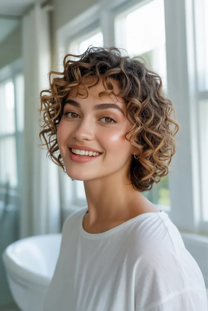 Effortless Wash-and-Go Curly Wolf Cut