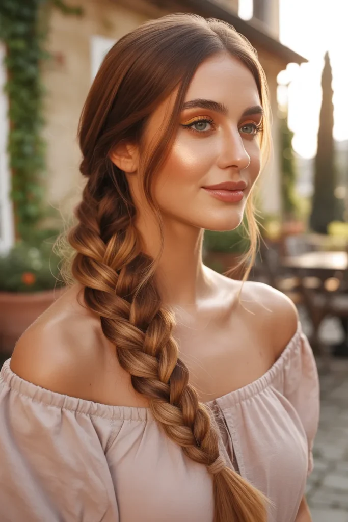 Elegant Fishtail Braid With a Glossy Finish
