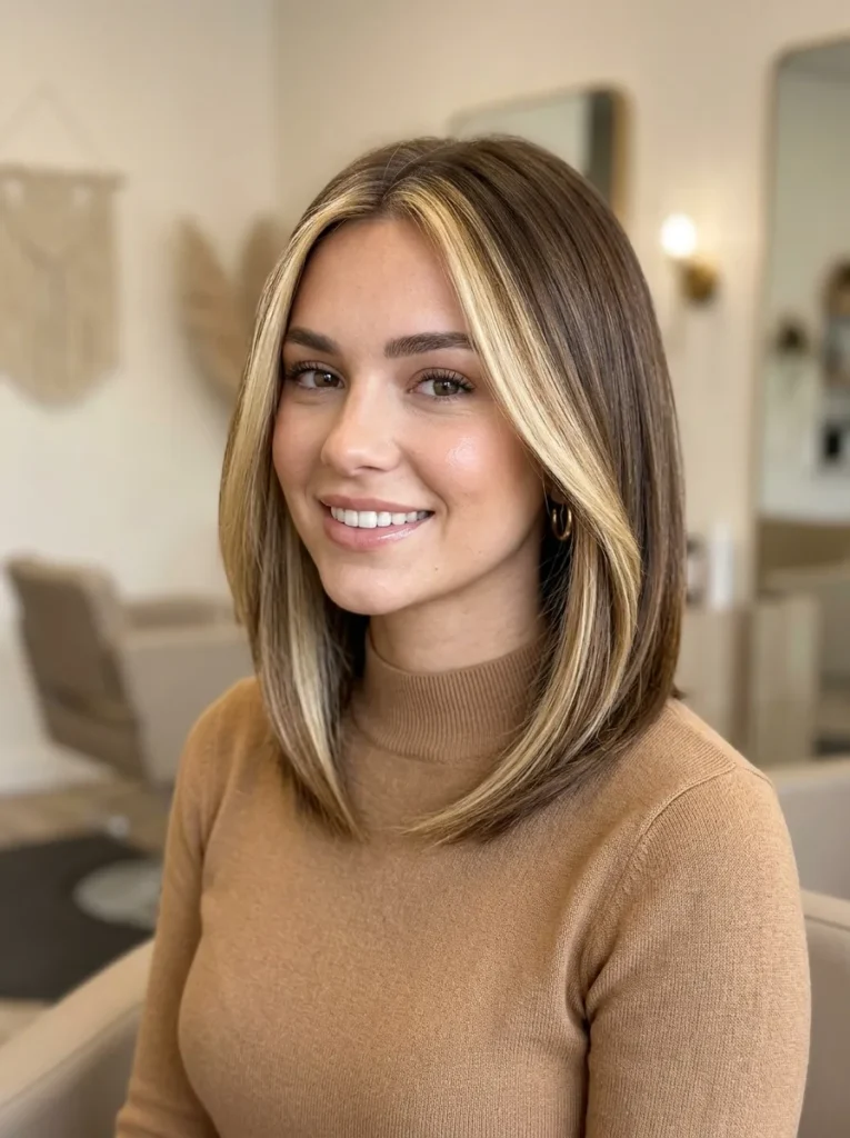 Face Framing Highlighted Bob