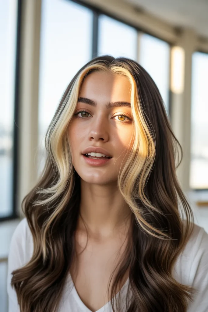 Face-Framing Streaky Highlights for Instant Brightness