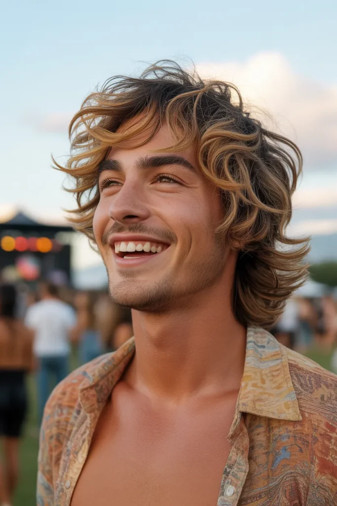 Festival Ready Subtle Mullet Men Free Spirit