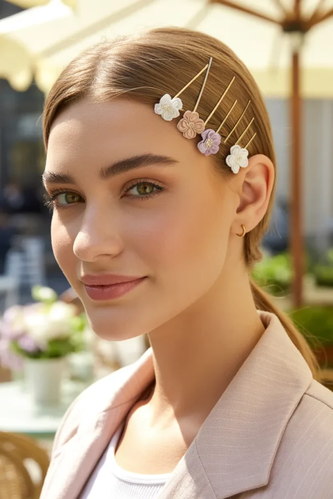 Floral Bobby Pin Style