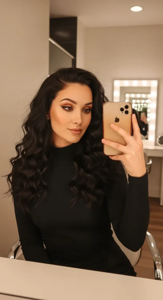 Full-Bodied Barrel Curls for Naturally Straight Hair