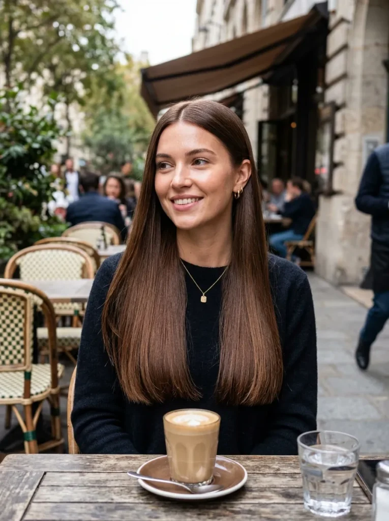 Glossy Straight Chestnut