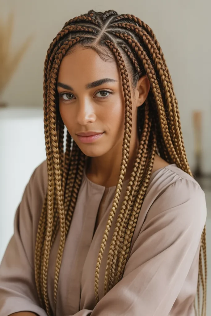 Golden Highlight Cornrows