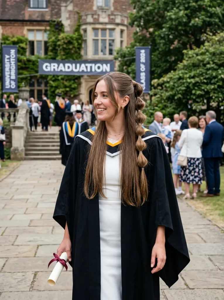 Half-Up Bubble Braid