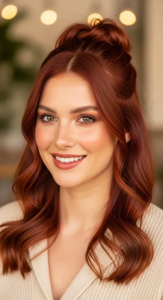 Half-Up Cherry Bomb Bun With Face-Framing Pieces