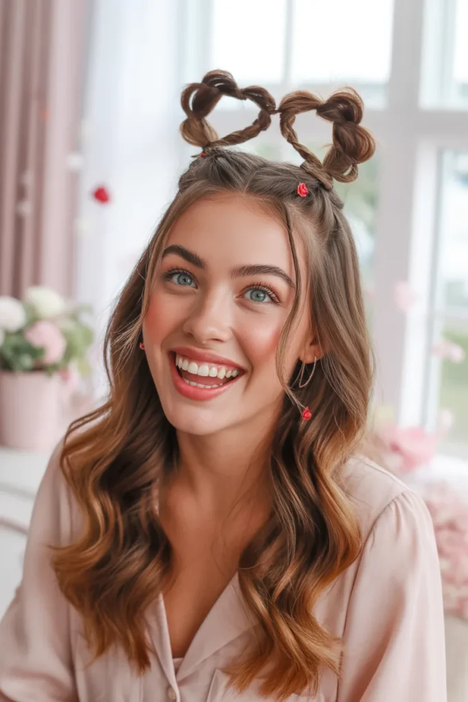 Half-Up Heart Braid for the Ultimate Valentine Vibe