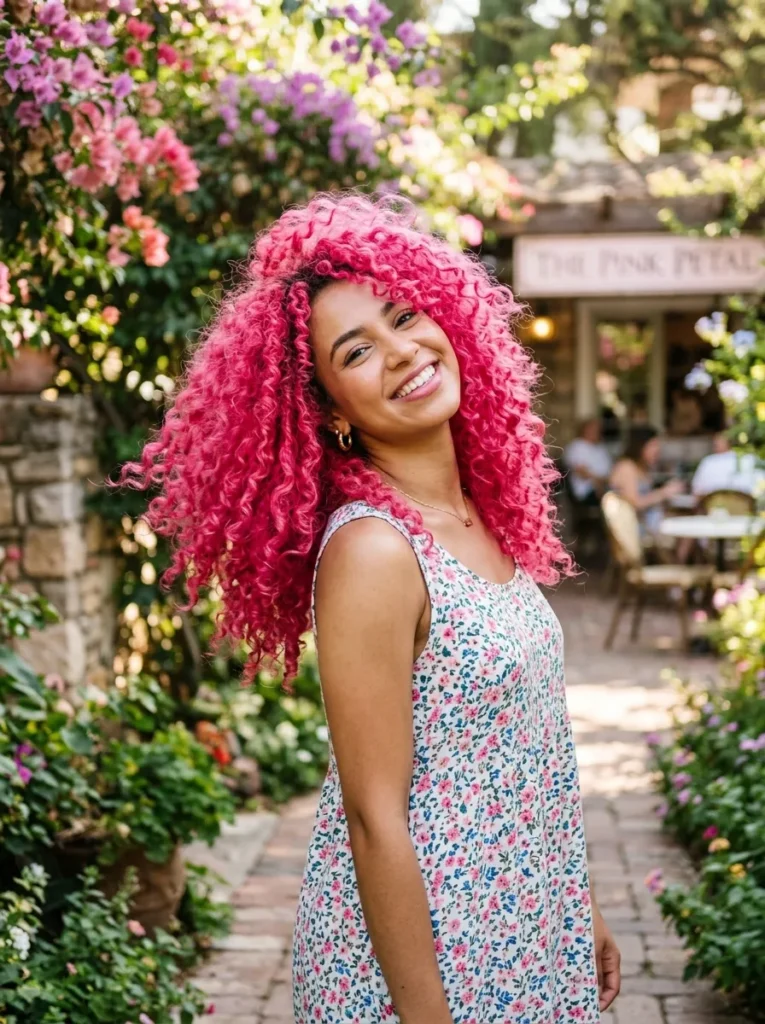 Hot Pink Curls