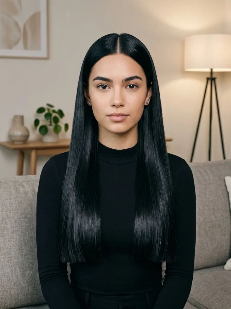 Jet Black Straight Sleek