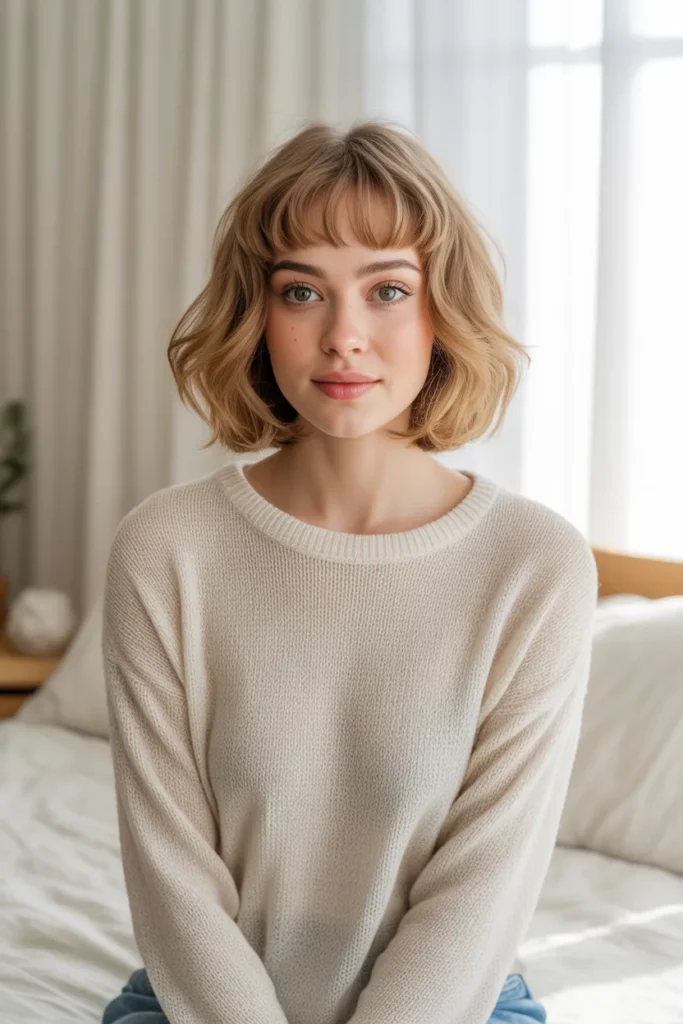 Kitty Cut With Wispy Baby Bangs