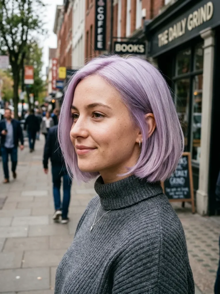 Lavender Bob Cut