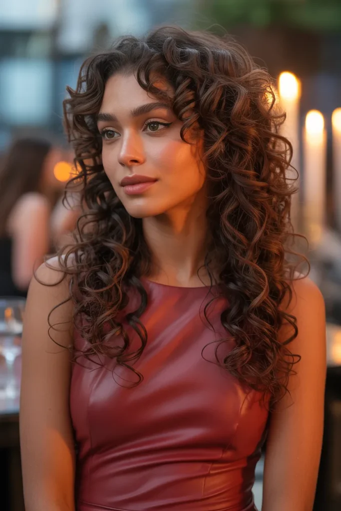 Long Layered Hairstyles for Curly Hair on Date Night