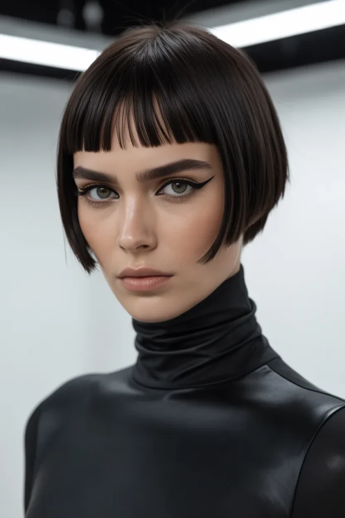 Long Pixie Bob With Micro Bangs for an Avant-Garde Edge